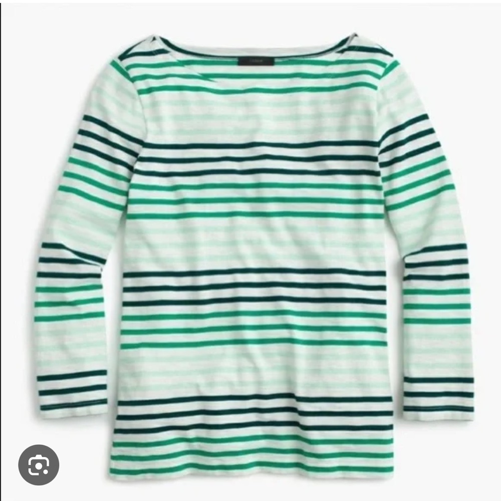 NWT J Crew striped boat neck